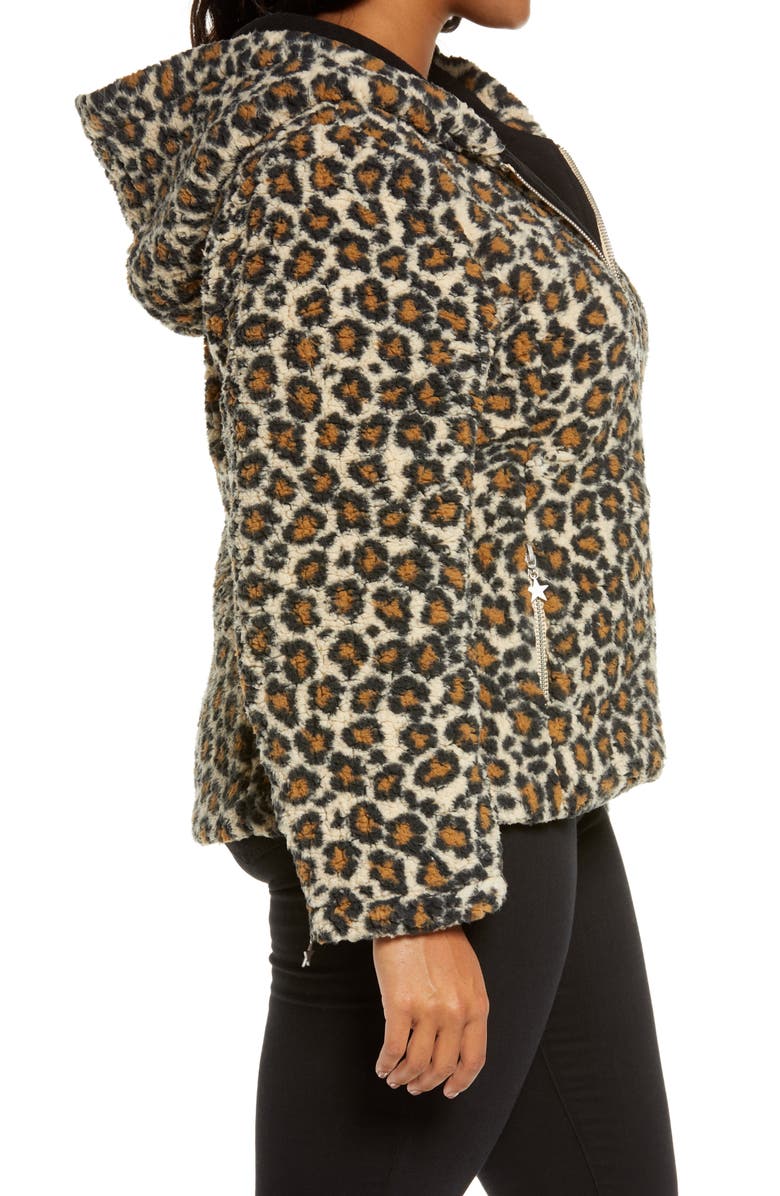 Chaser Cozy Leopard Zip Hoodie, Alternate, color, 