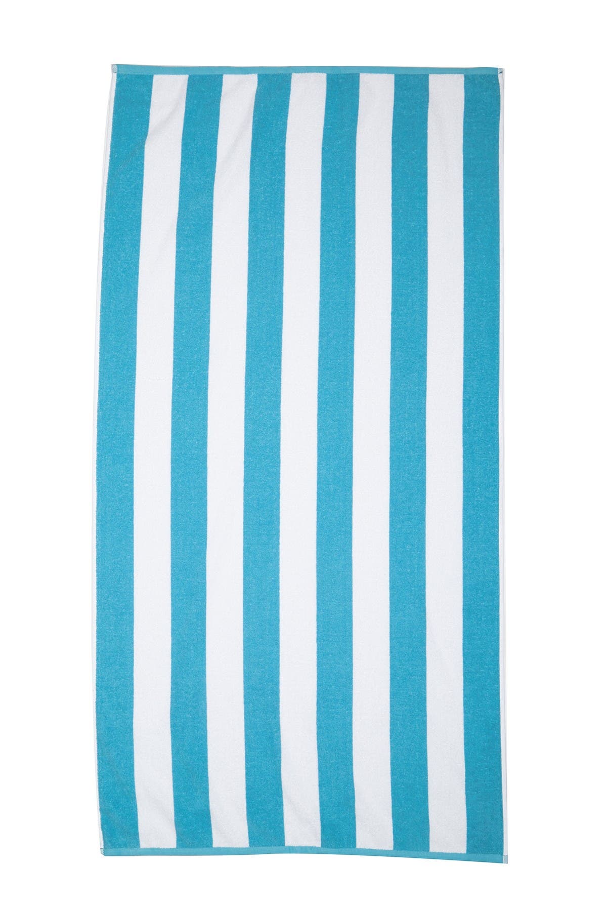 DOHLER Rugby Striped Beach Towel - Turquoise/White