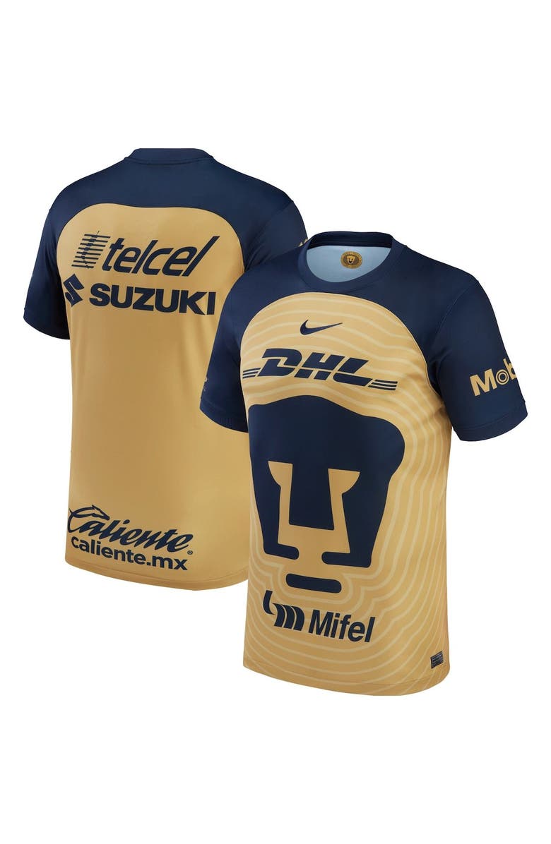 Nike Men's Nike Gold Pumas 2022/23 Away Replica Jersey, Main, color, 