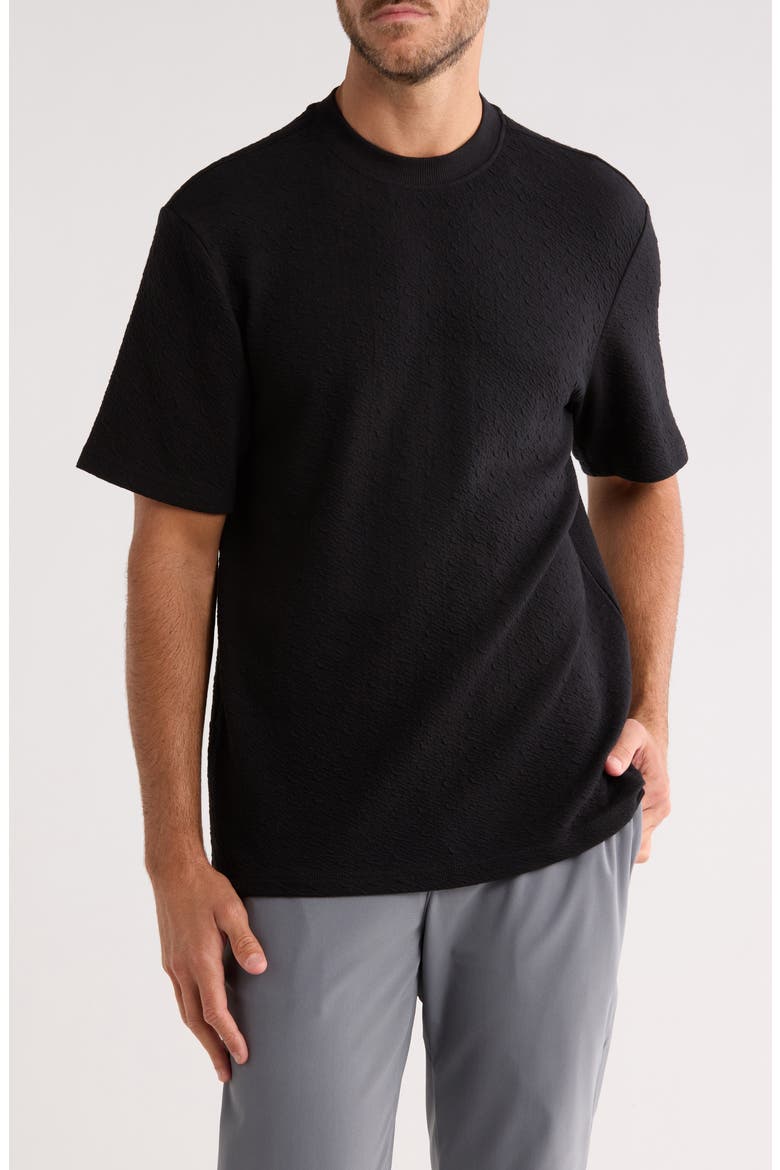 Crinkle T-Shirt, Main, color, BLACK