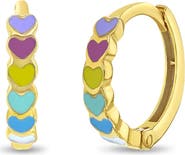 In Season Jewelry 14k Multicolored Heart Cascade Earrings