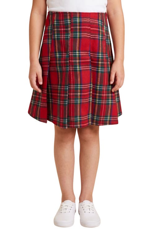 Kids' Plaid Pleated Twill Skirt
