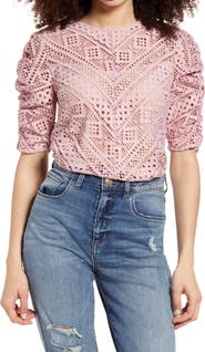 Endless Rose Chevron Stripe Lace Top