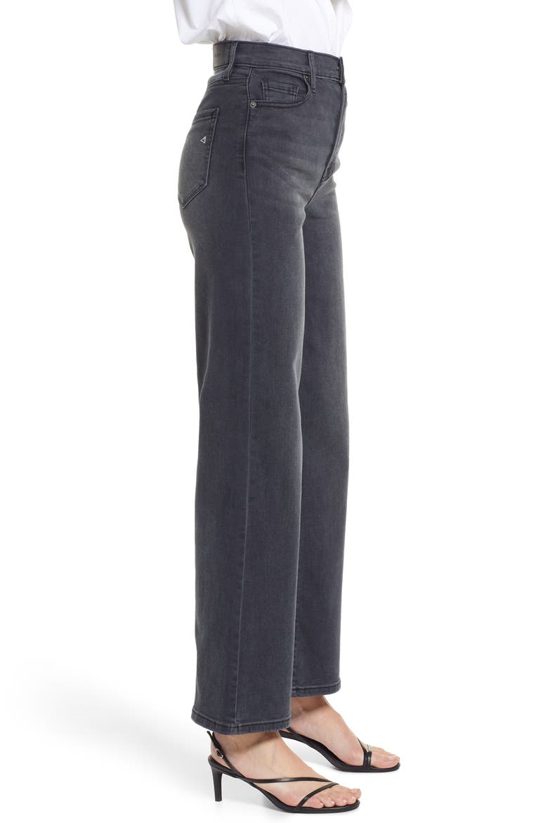 Women's High Waist Wide Leg Jeans, Alternate, color, BLACK