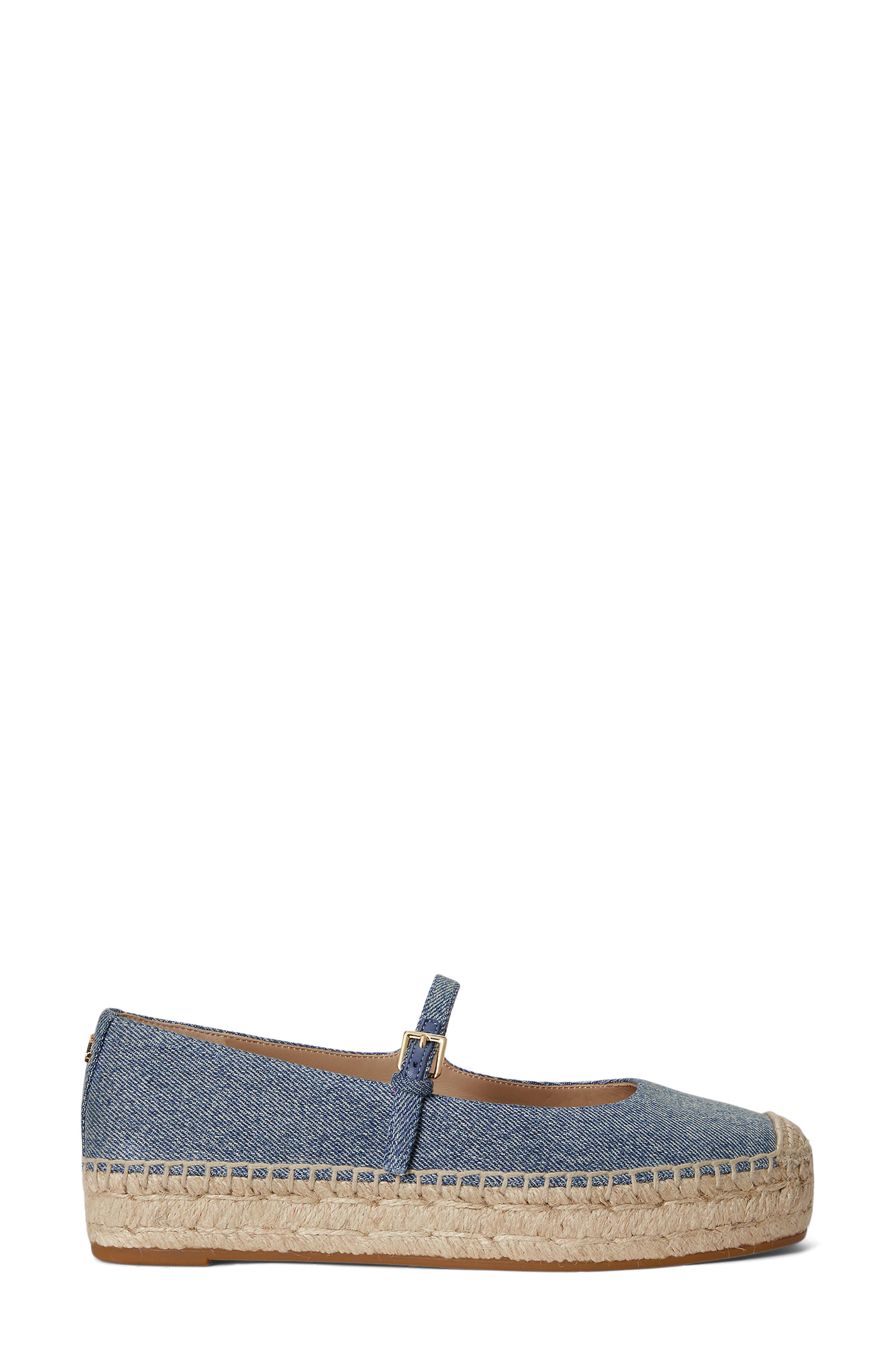 Lauren Ralph Lauren Luize Mary Jane Platform Espadrille, Alternate, color, Blue