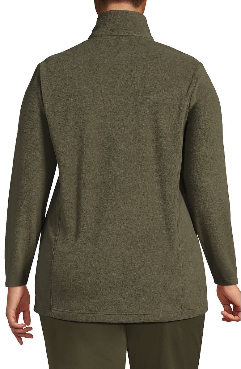 Lands' End Anyweather Fleece Quarter Zip Pullover, Alternate, color, Forest Moss