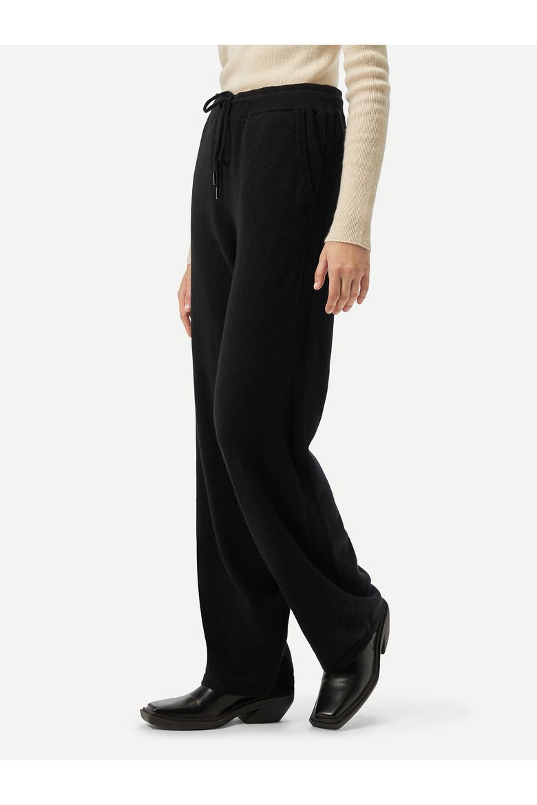 Cashmere Straight Leg Jogger, Alternate, color, black