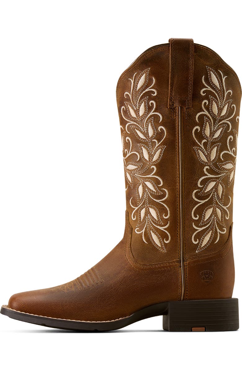 Ariat Round Up Holly Western Boot, Alternate, color, Pearl