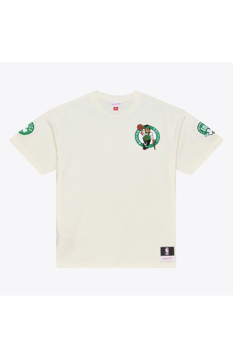Mitchell & Ness Men's Mitchell & Ness Cream Boston Celtics Hardwood Classics Chainstitch Premium T-Shirt, Main, color, Cream