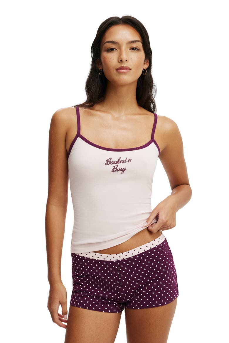 Women's Dreamy Soft Longline Cami, Main, color, Pink Kiss Booked And Busy