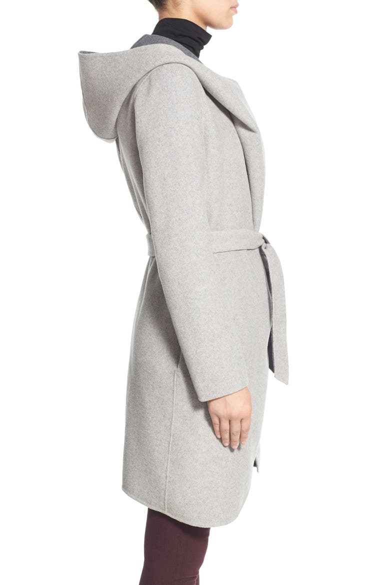 Reversible Double Face Hooded Wrap Jacket, Alternate, color, ASH/ STORM
