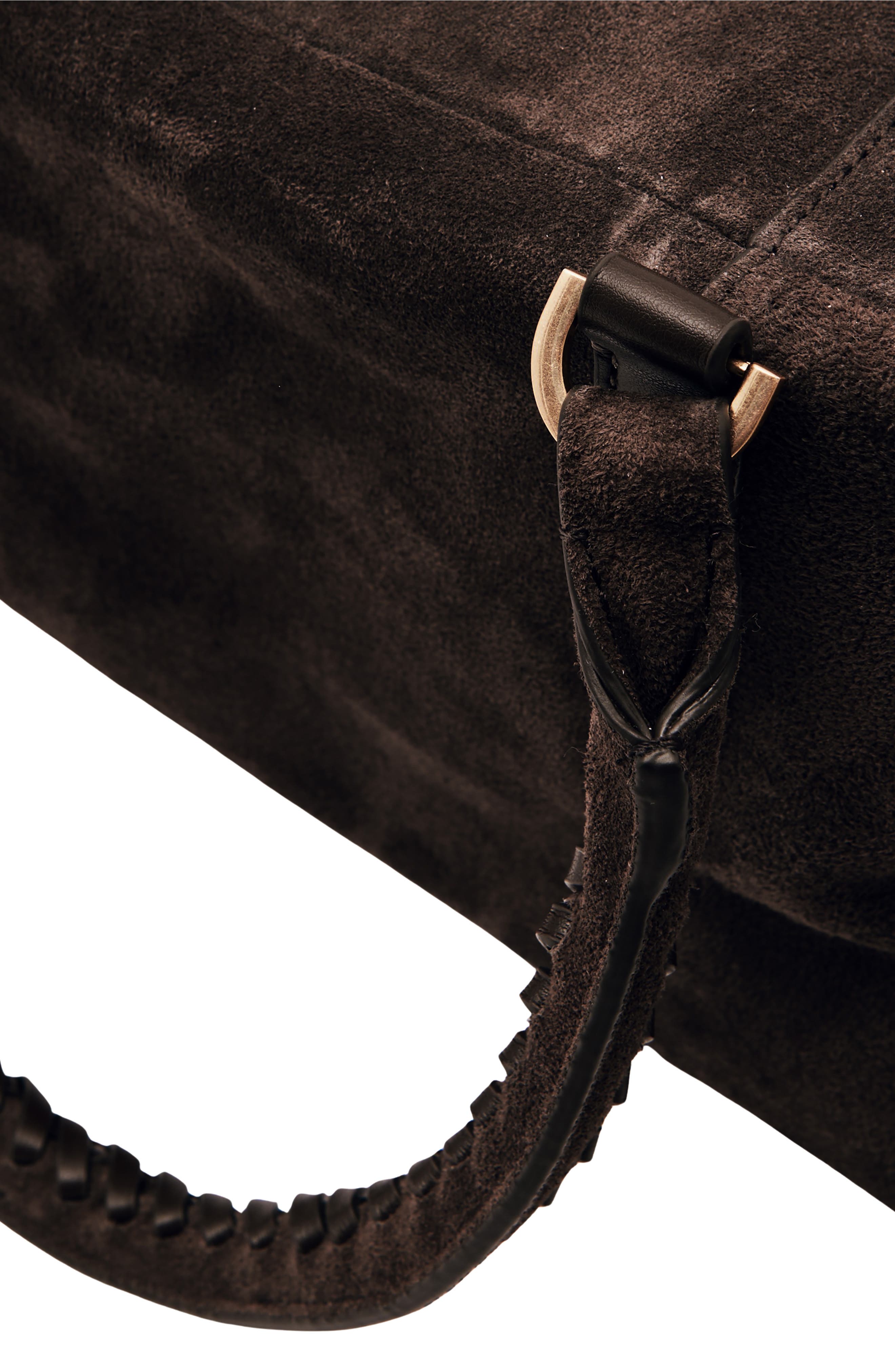 Reiss Edie Suede Bowling Bag, Alternate, color, 