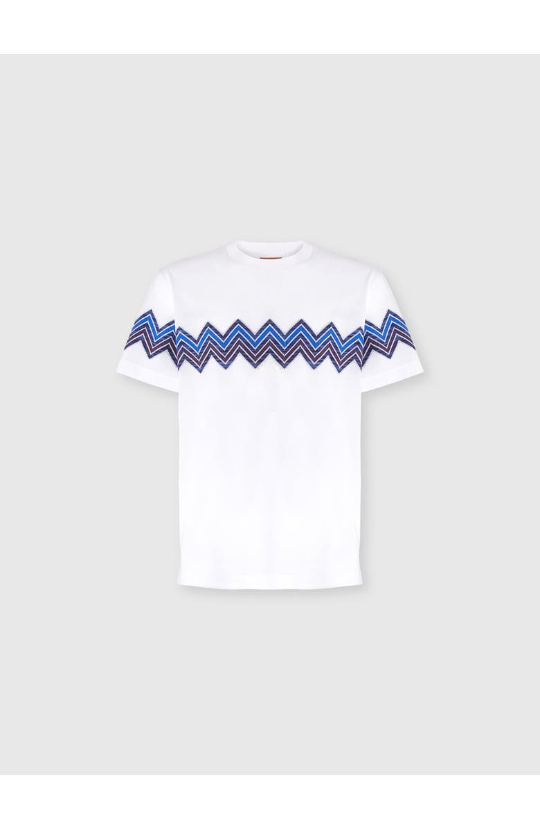Missoni T-shirt With Maxi Chevron Insert, Alternate, color, White