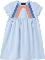 Puddles Multi Stripe Elastic Waist Dress