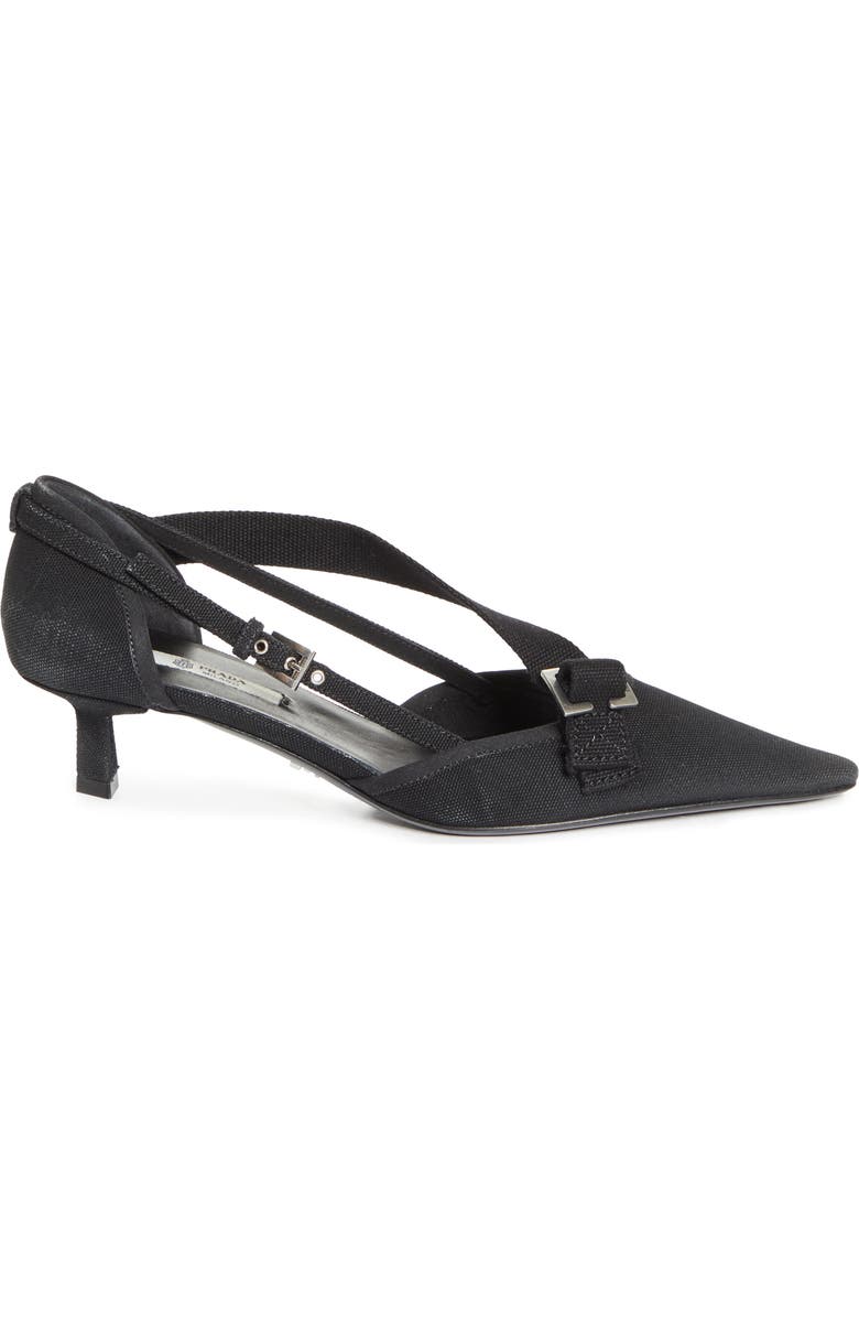 Prada Kitten Heel Pointed Toe Pump, Alternate, color, Nero