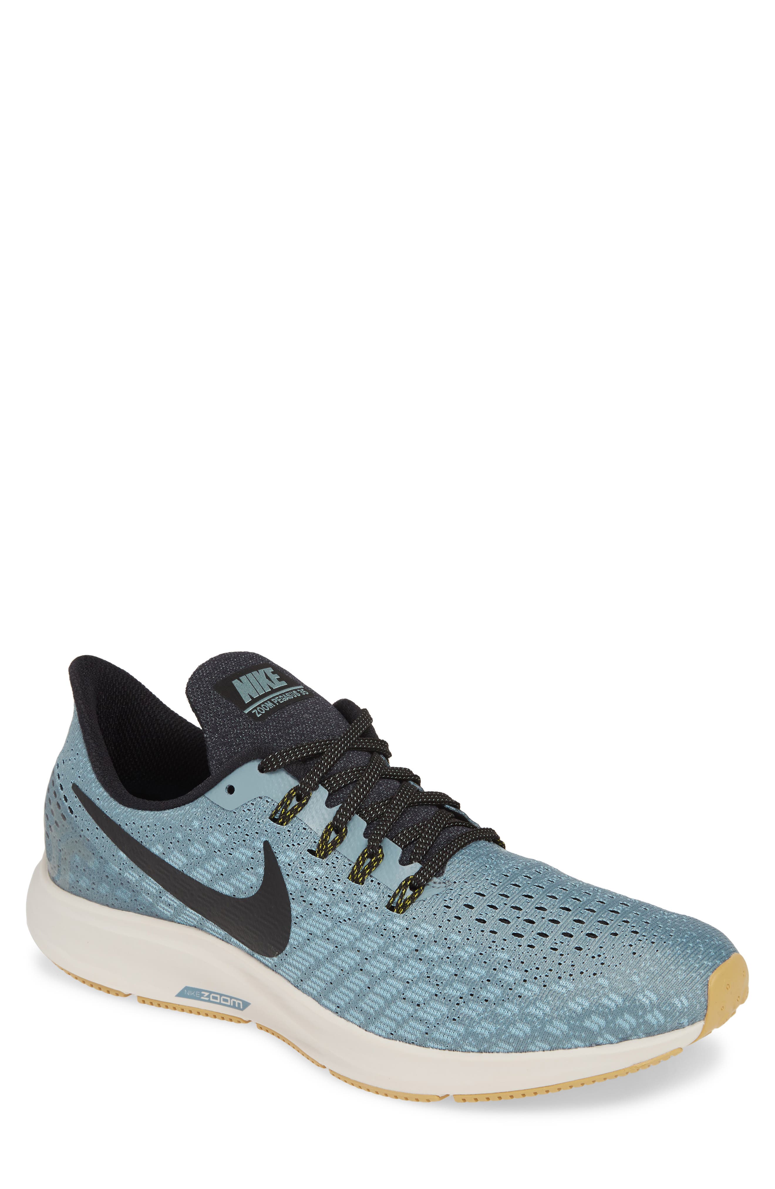 Air Zoom Pegasus 35 Running Shoe, Main, color, AVIATOR GREY/ BLACK/ BLUE FURY