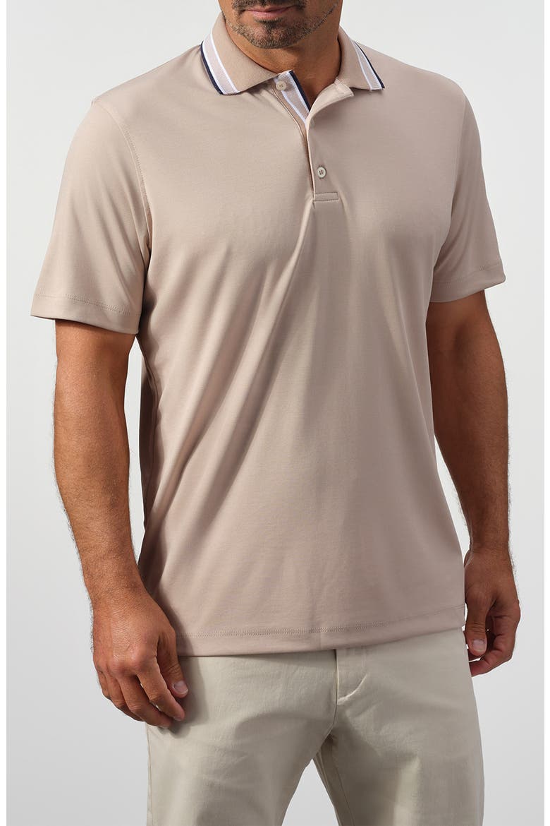 Tipped Knit Polo, Alternate, color, OAT