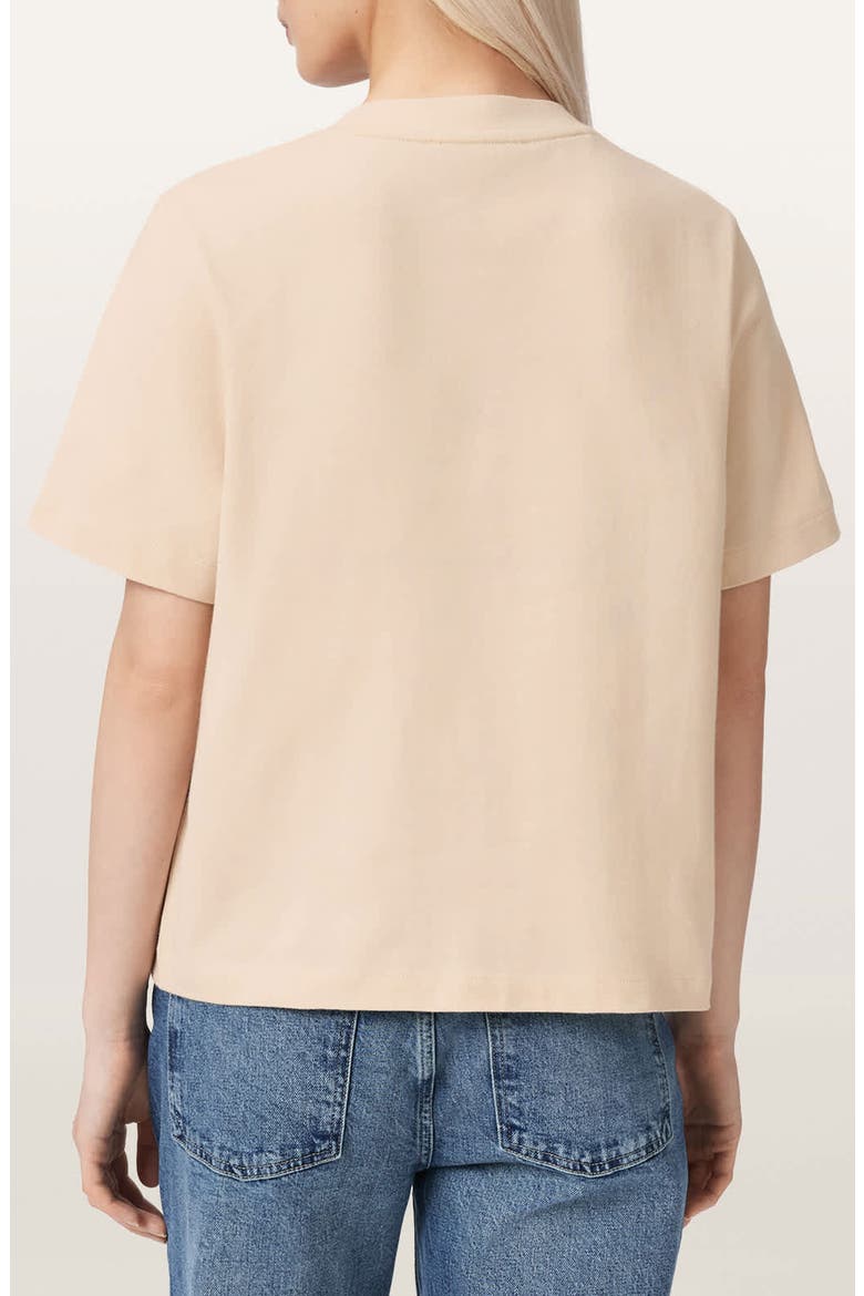 Ella Lisa Beaded Cotton T-Shirt, Alternate, color, DOVE WHITE