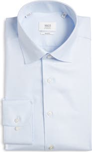 1863 by Eterna Royal Twill Slim Fit Solid Non-Iron Cotton Dress Shirt