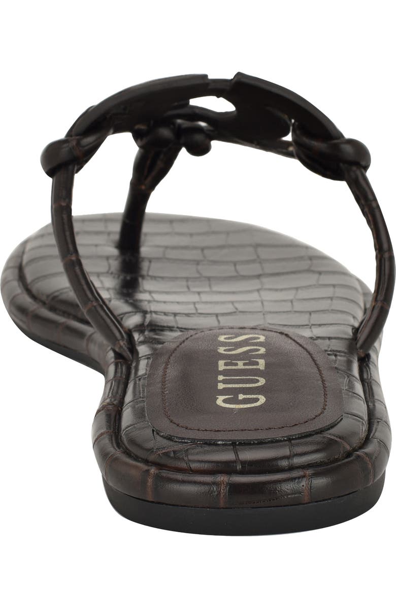 GUESS Saime Croc Embossed Sandal, Alternate, color,