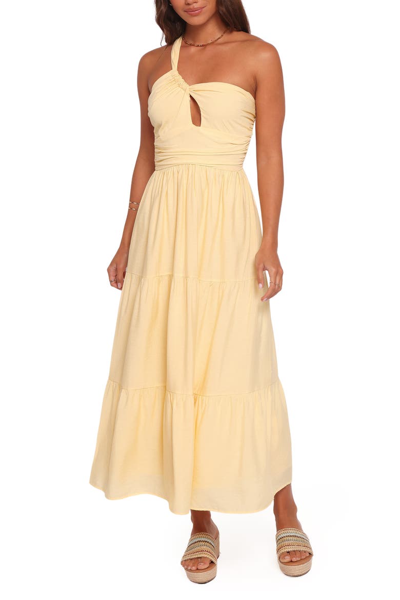 Vinnie One-Shoulder Maxi Dress, Main, color, YELLOW