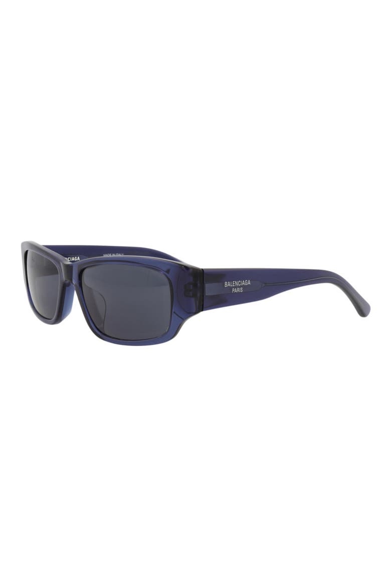 57mm Square Sunglasses, Alternate, color, BLUE BLUE BLUE