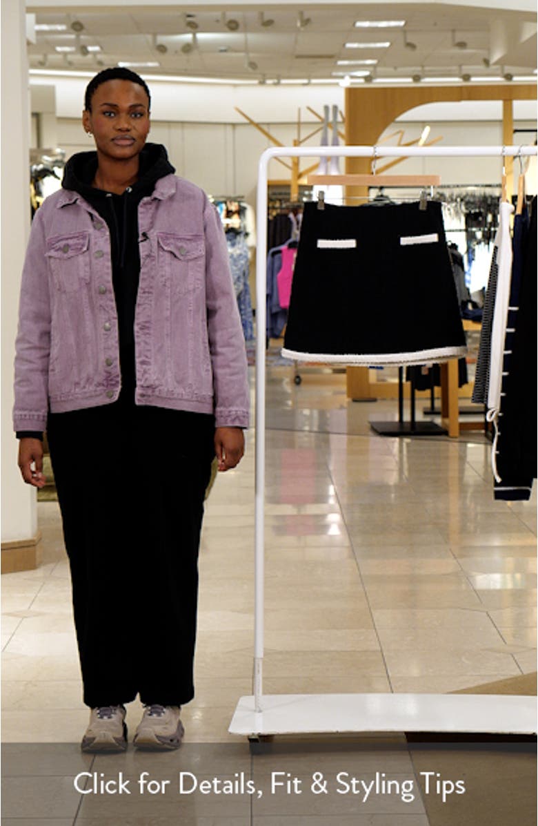 Patch Pocket Tweed Miniskirt, sales video thumbnail