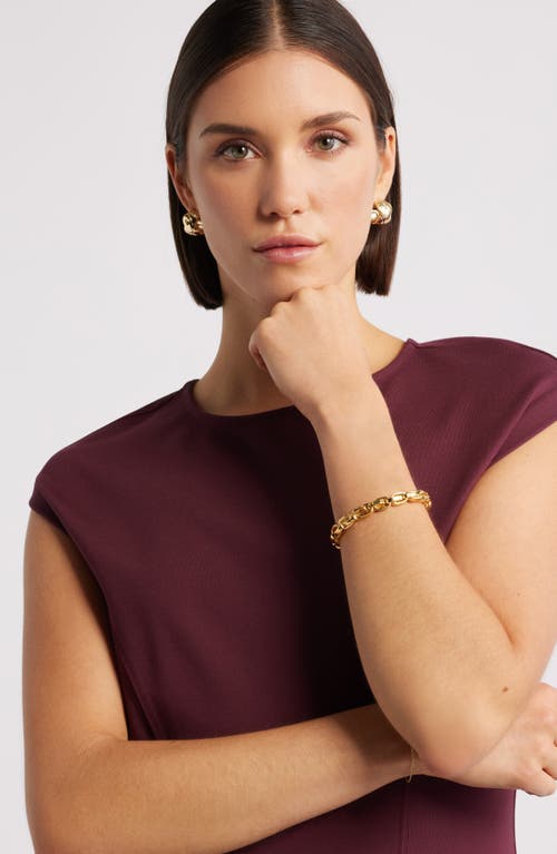 Nordstrom Scalloped Wide Hoop Earrings In Gold