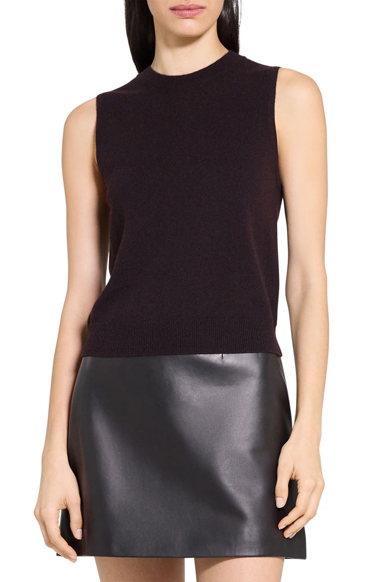 Cashmere Sleeveless Sweater, Main, color, CACAO
