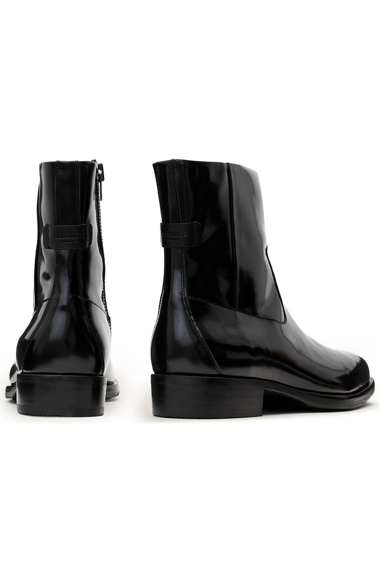 AllSaints Milton Ankle Boot, Alternate, color, Black Shine