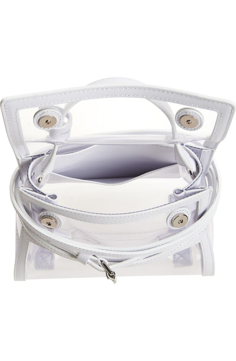 Moschino Tie Me Transparent Handbag, Alternate, color, One Color 10A Oi1