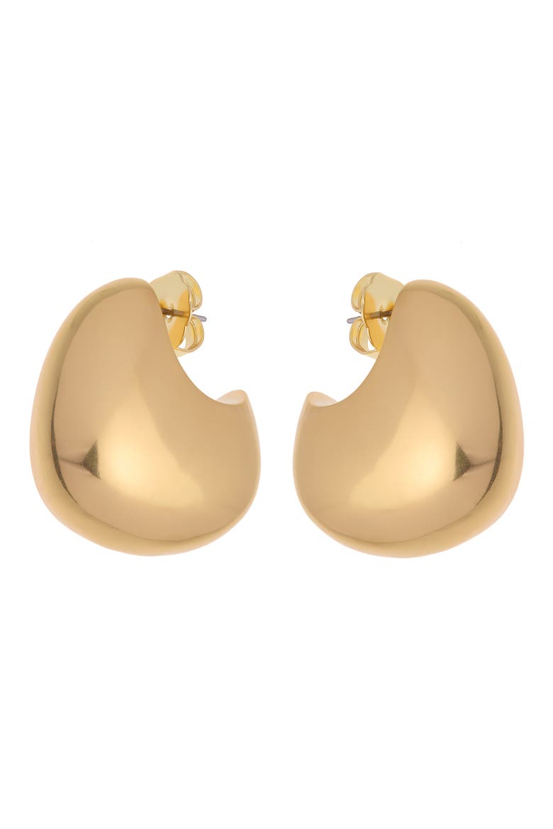 Calla Curve Scoop Earrings, Alternate, color, GOLD TONE