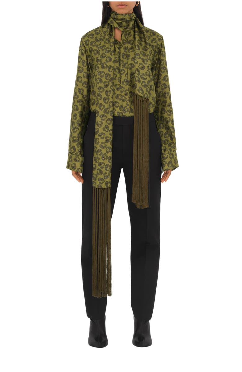 Burberry Regular Fit Paisley Silk Shirt, Main, color, 