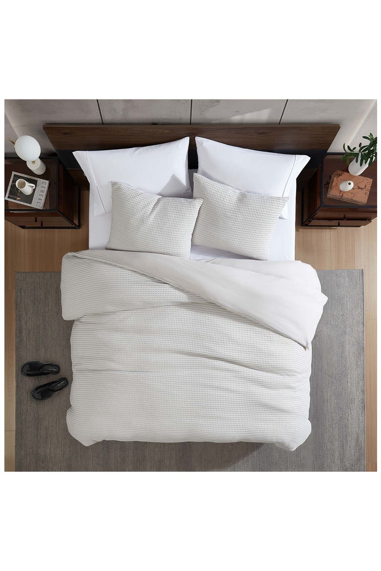 Waffle Comforter & Sham Set, Alternate, color, GREY