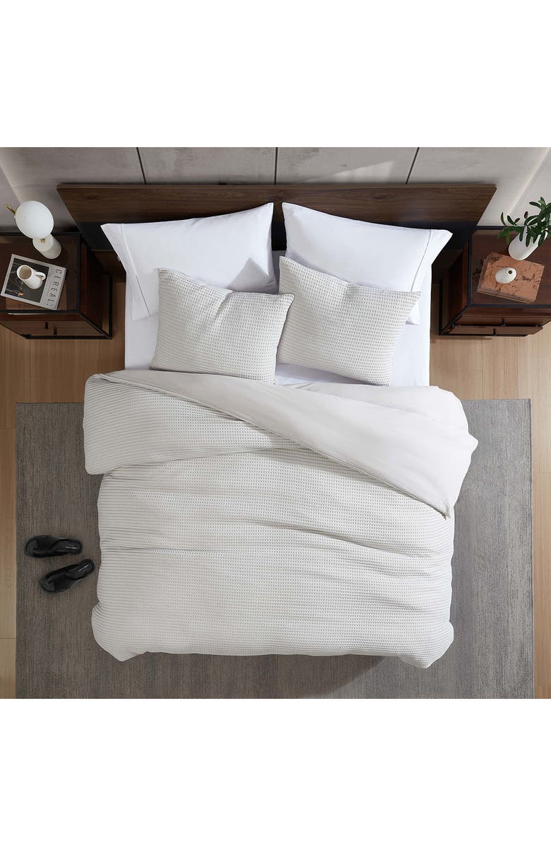 Kenneth Cole Waffle Comforter & Sham Set, Alternate, color, Grey