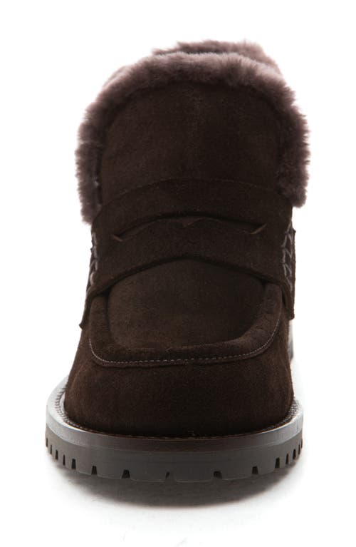275 Central Zelia Genuine Shearling Weatherproof Boot In Brown