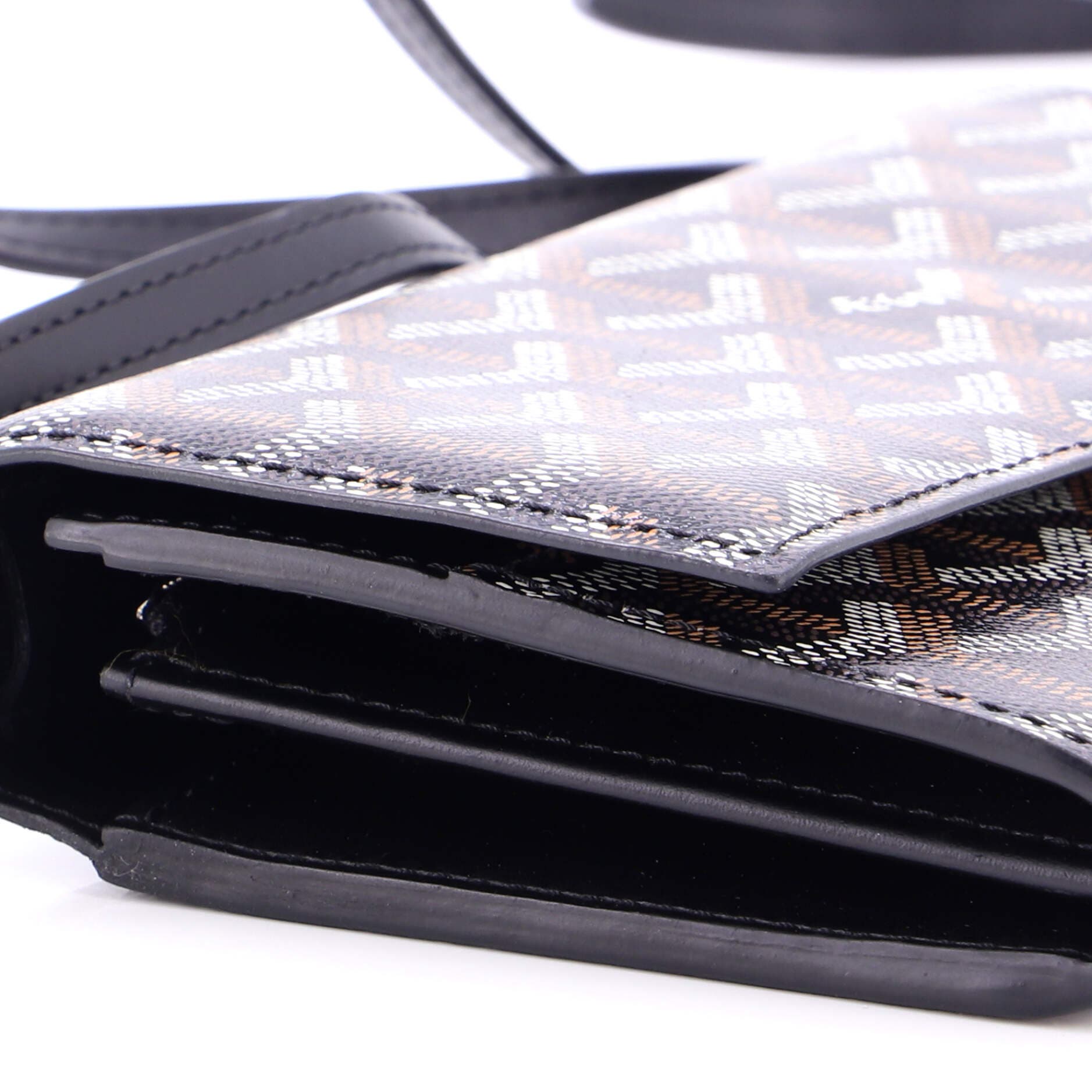 Varenne Continental Wallet with Strap Coated Canvas, Alternate, color, Black