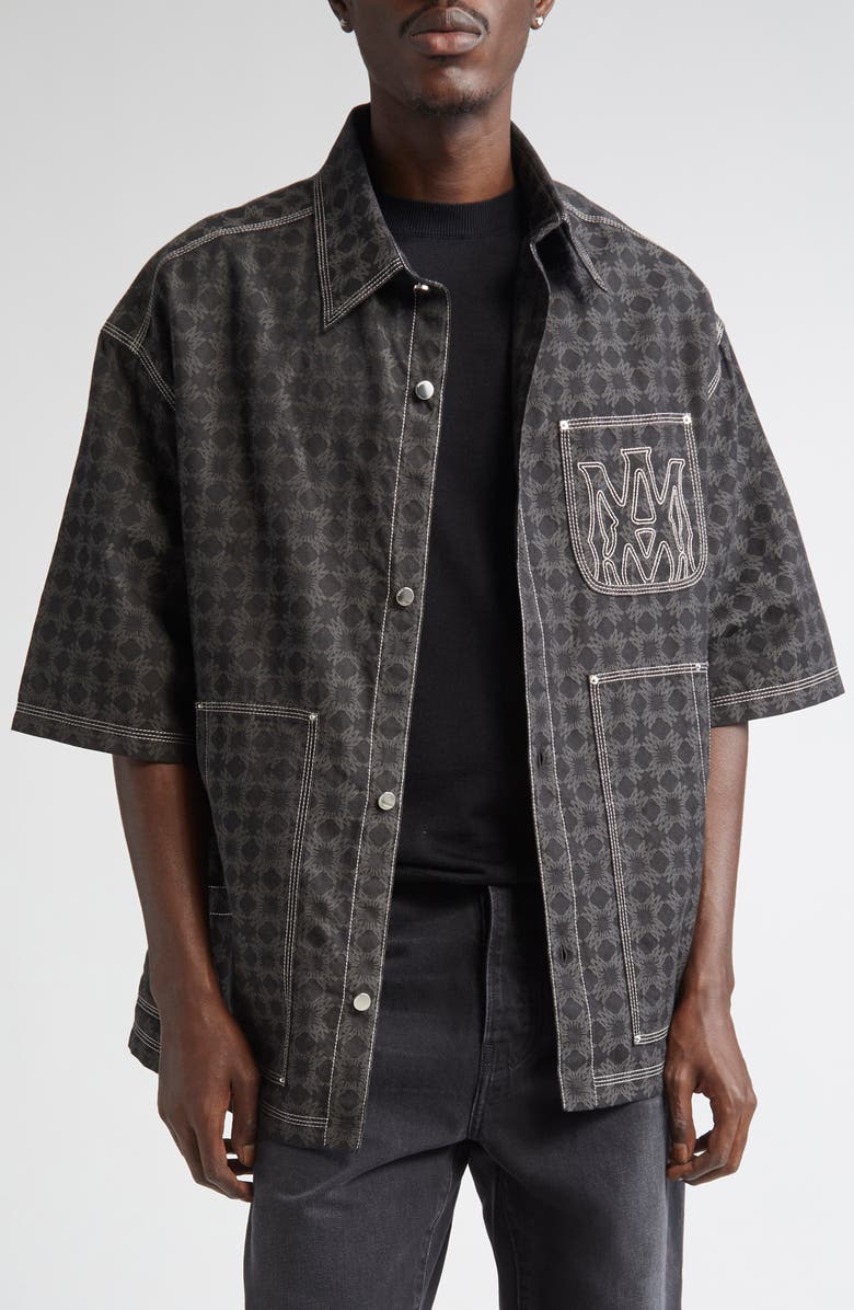 AMIRI MA Quad Work Shirt, Main, color, Black