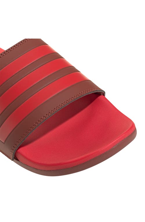 Adidas Originals Adidas Adilette Comfort Slide Sandal In Preloved Ruby/pure Ruby