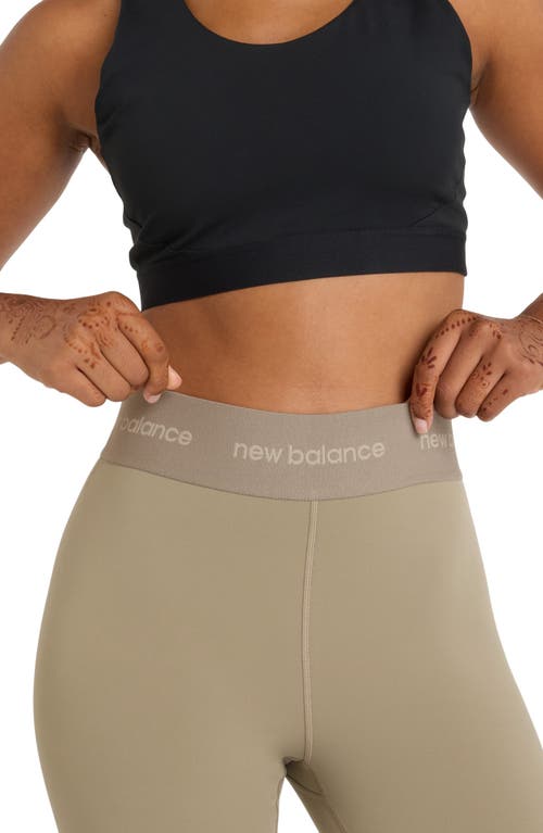 New Balance Sleek Hr Sport Performance Leggings In Brown