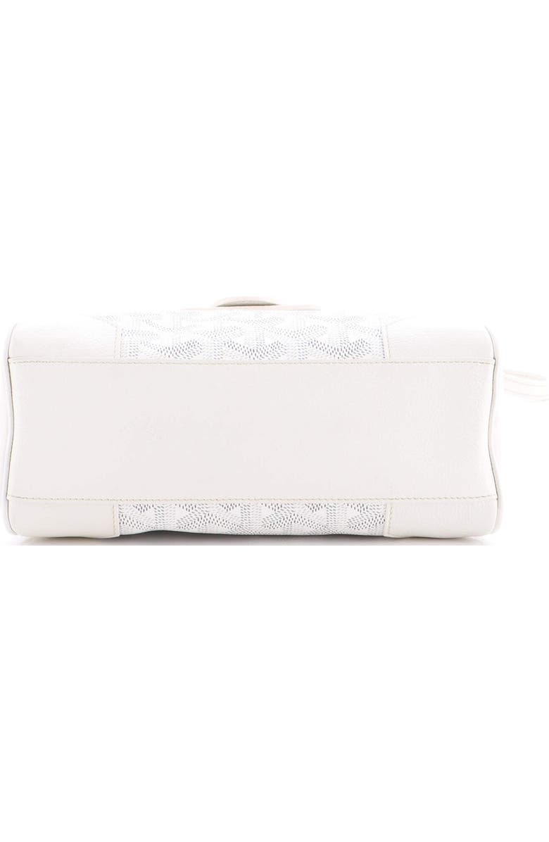 Pre-Owned Goyard Saigon Top Handle Bag Coated Canvas with Leather Mini, Alternate, color, White