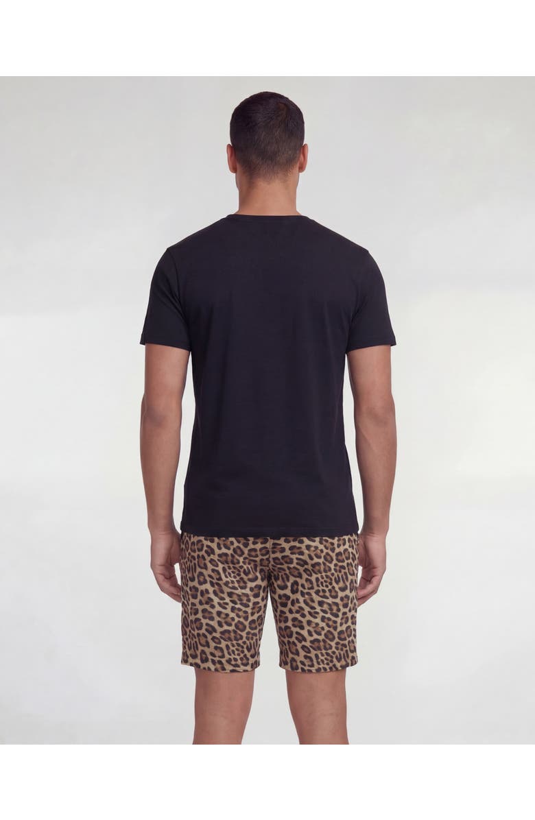Lords of Harlech Leopard Mens Flat Front Short, Alternate, color, Leopard Brown