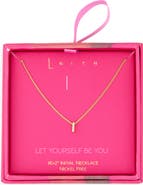 Leith Let Yourself Be You Bubble Initial Pendant Necklace
