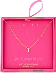 Leith Let Yourself Be You Bubble Initial Pendant Necklace