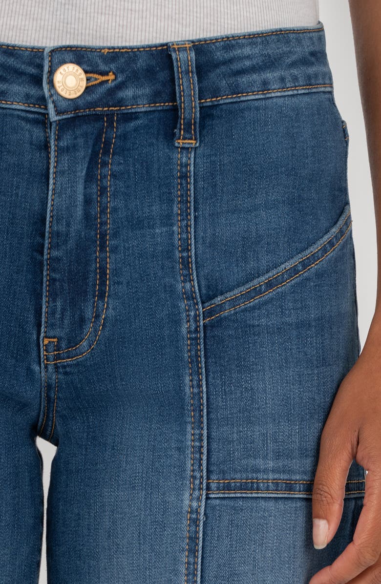 KUT from the Kloth Jean Seamed Mid Rise Wide Leg Jeans, Alternate, color, Align