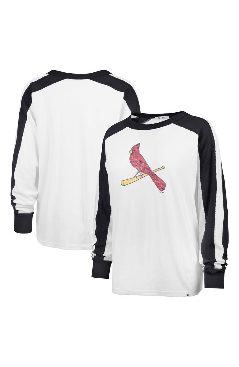 '47 Women's '47 White St. Louis Cardinals Premier Caribou Long Sleeve T-Shirt, Main, color, 