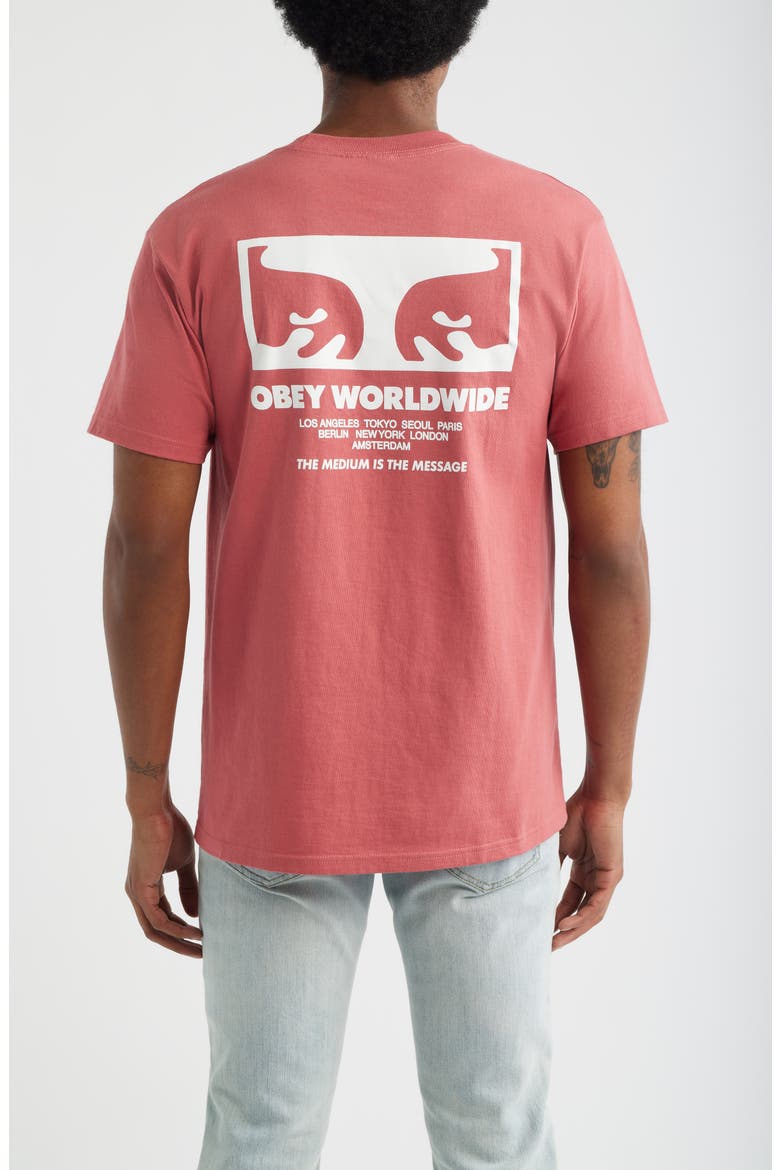 The Medium Is the Message Graphic T-Shirt, Alternate, color, MINERAL RED