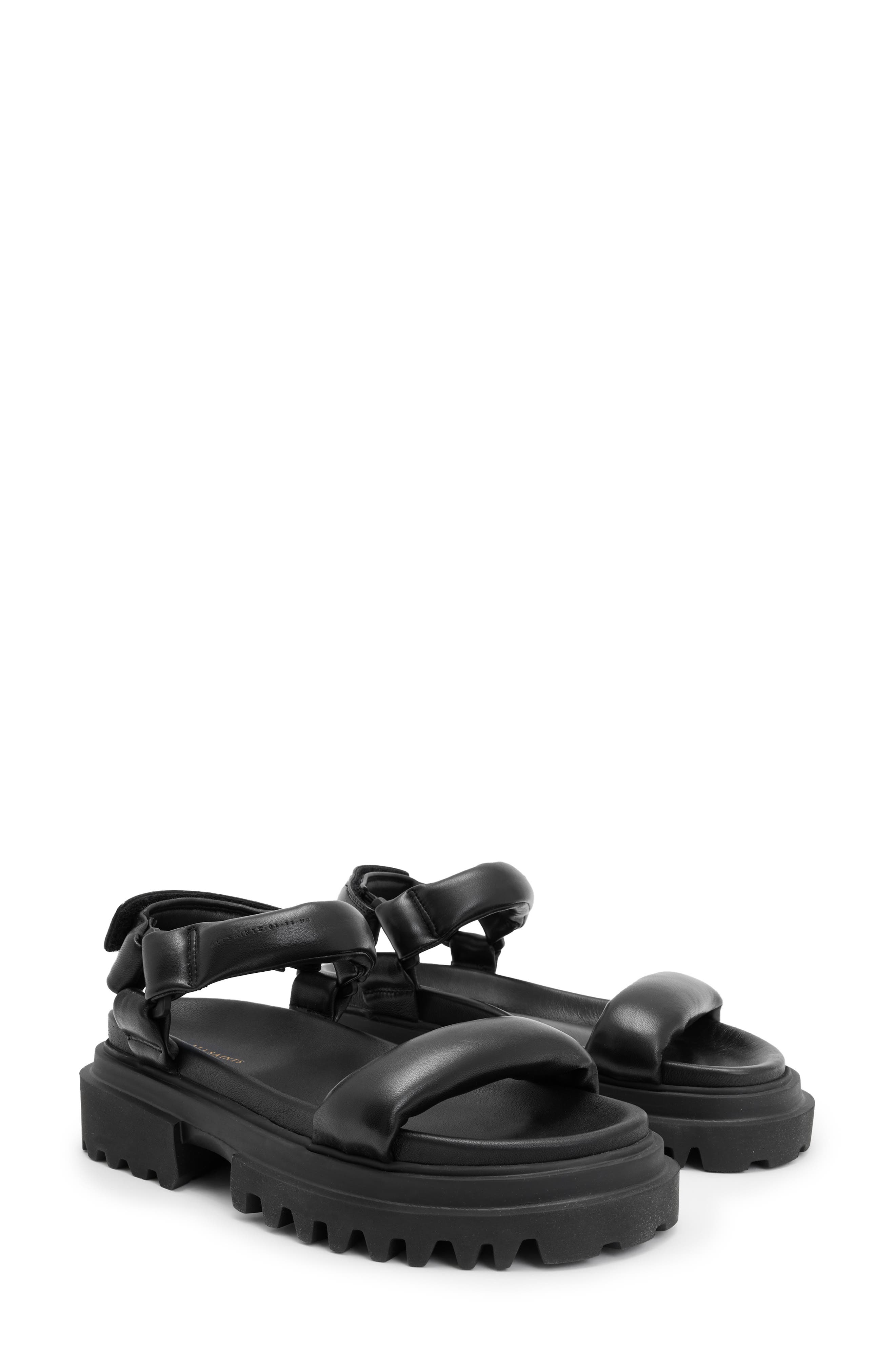 AllSaints Helium Lug Sandal, Main, color, 