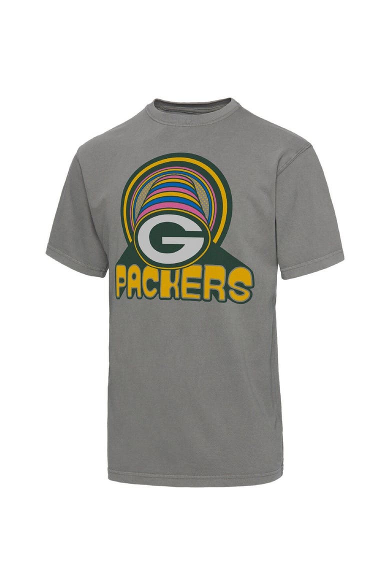 Men's Junk Food Graphite Green Bay Packers Wonderland Infinity Vibe T-Shirt, Alternate, color, Graphite