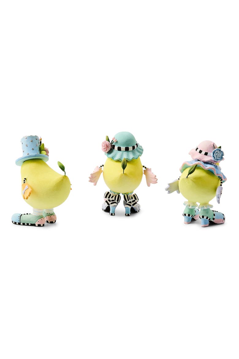 Patience Brewster Set of 3 Chick Figurines, Alternate, color, YELLOW